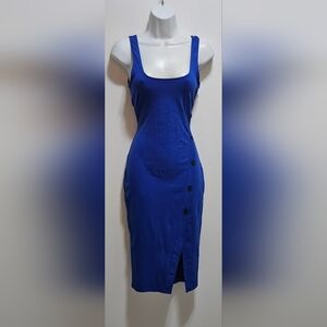 Express Asymmetrical Bodycon Blue Dress.